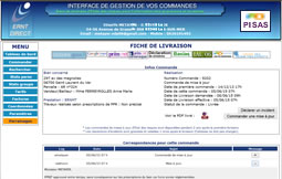 Fiche de livraison de l'interface Premium d'ERNT Direct